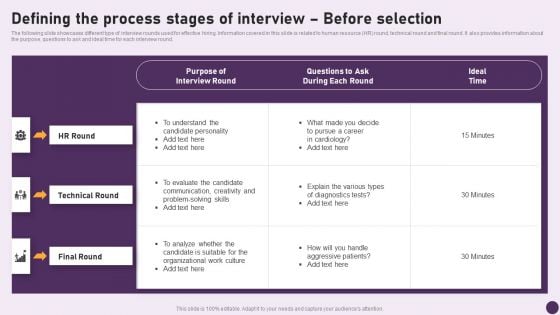 Guide To Healthcare Services Administration Defining The Process Stages Of Interview Before Selection Microsoft PDF