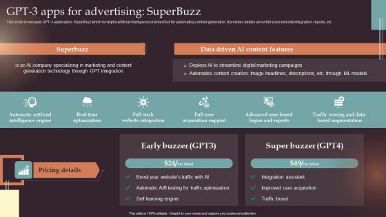 Comprehensive Resource Guide To Master GPT 3 GPT 3 Apps For Advertising Superbuzz Infographics PDF