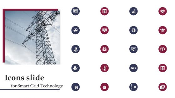 Icons Slide For Smart Grid Technology Guidelines PDF