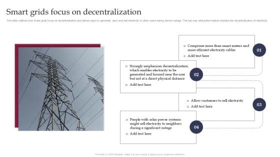 Smart Grid Technology Smart Grids Focus On Decentralization Portrait PDF