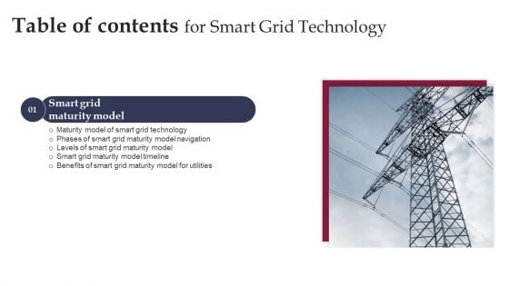 Table Of Contents For Smart Grid Technology Designs PDF