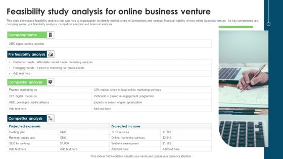 Feasibility Study Analysis For Online Business Venture Designs PDF