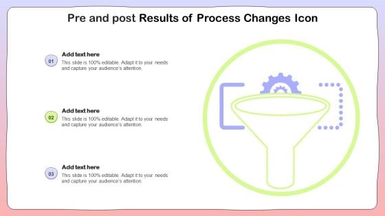 Pre And Post Results Of Process Changes Icon Template PDF