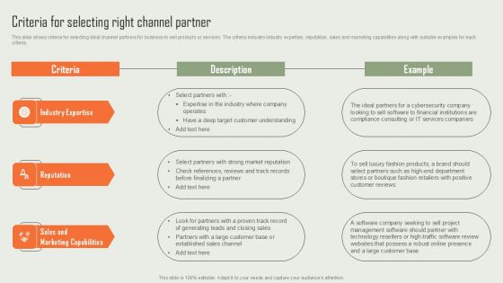 Product Marketing And Sales Expansion Through Channel Criteria For Selecting Right Channel Partner Themes PDF Product Marketing And Sales Expansion Through Channel Criteria For Selecting Right Channel Partner Themes PDF