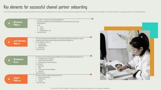 Product Marketing And Sales Expansion Through Channel Key Elements For Successful Channel Partner Onboarding Brochure PDF