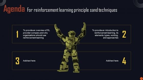 Agenda For Reinforcement Learning Principle Sand Techniques Summary PDF