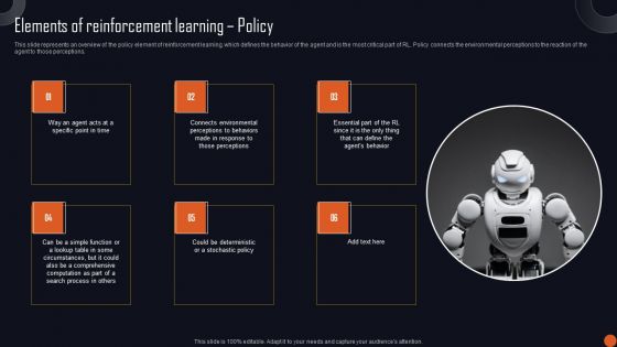 Reinforcement Learning Principles And Techniques Elements Of Reinforcement Learning Policy Topics PDF