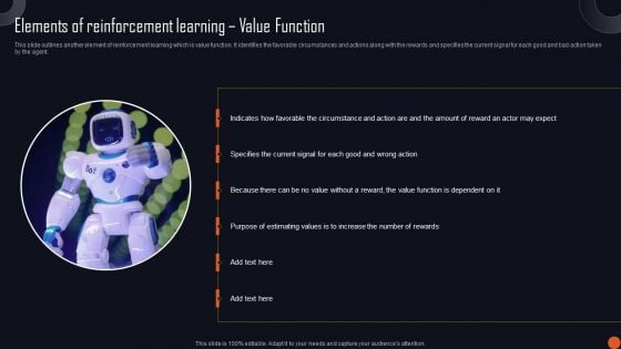 Reinforcement Learning Principles And Techniques Elements Of Reinforcement Learning Value Function Summary PDF