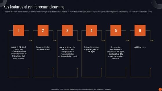Reinforcement Learning Principles And Techniques Key Features Of Reinforcement Learning Pictures PDF