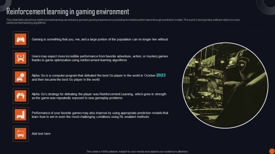 Reinforcement Learning Principles And Techniques Reinforcement Learning In Gaming Environment Demonstration PDF