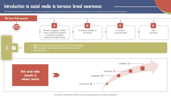 Introduction To Social Media To Increase Brand Effective Travel Marketing Guide For Improving Demonstration PDF