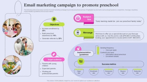 Pre School Marketing Strategy To Enhance Enrollment Rate Email Marketing Campaign Designs PDF Pre School Marketing Strategy To Enhance Enrollment Rate Email Marketing Campaign Designs PDF