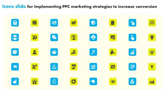 Icons Slide For Implementing PPC Marketing Strategies To Increase Conversion Microsoft PDF