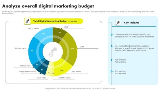Analyze Overall Digital Marketing Budget Ppt Show Aids PDF