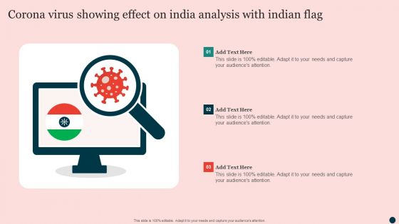 Corona Virus Showing Effect On India Analysis With Indian Flag Background PDF