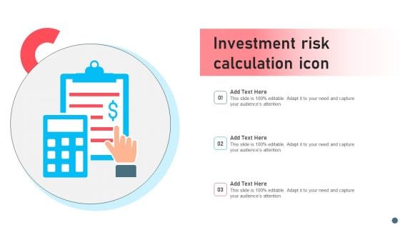 Investment Risk Calculation Icon Mockup PDF