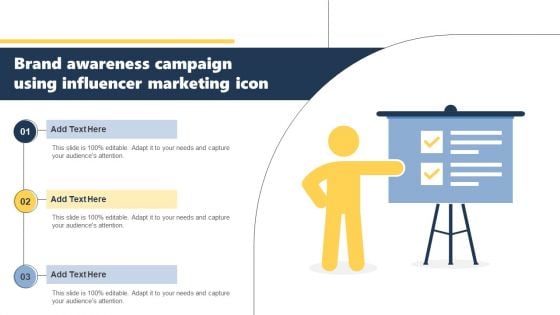 Brand Awareness Campaign Using Influencer Marketing Icon Themes PDF