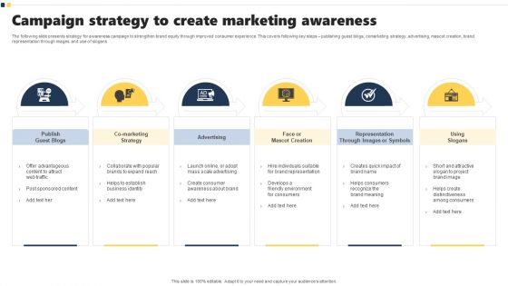 Campaign Strategy To Create Marketing Awareness Brochure PDF Campaign Strategy To Create Marketing Awareness Brochure PDF