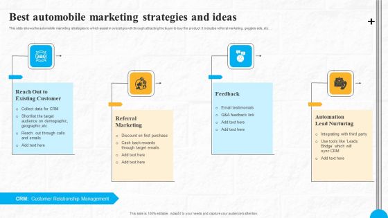 Best Automobile Marketing Strategies And Ideas Clipart PDF Best Automobile Marketing Strategies And Ideas Clipart PDF
