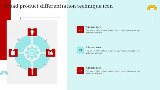 Broad Product Differentiation Technique Icon Portrait PDF