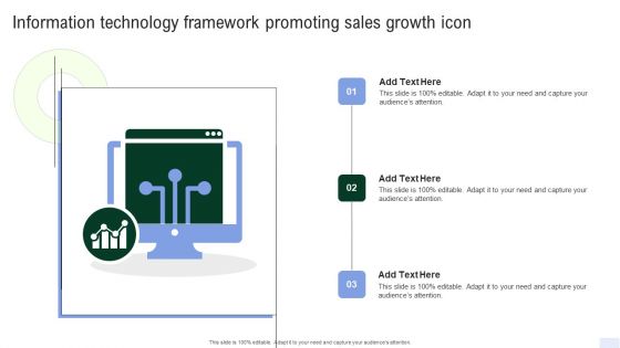 Information Technology Framework Promoting Sales Growth Icon Graphics PDF