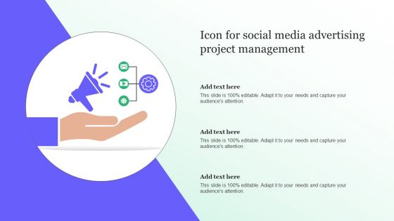 Icon For Social Media Advertising Project Management Professional PDF