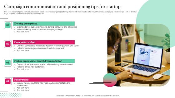 Campaign Communication And Positioning Tips For Startup Download PDF