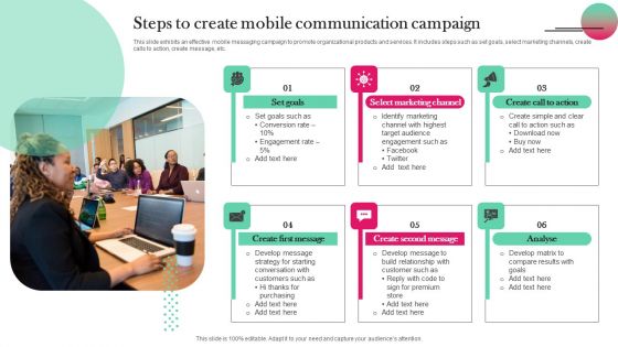 Steps To Create Mobile Communication Campaign Structure PDF