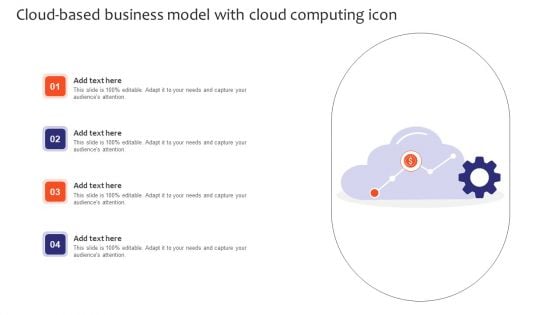 Cloud Based Business Model With Cloud Computing Icon Information PDF