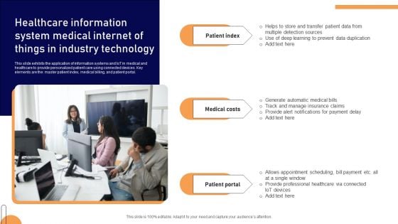 Healthcare Information System Medical Internet Of Things In Industry Technology Designs PDF