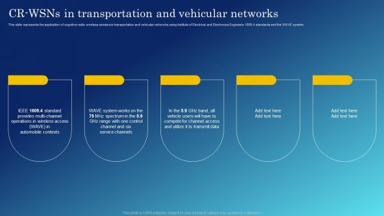Cognitive Sensing Innovation CR Wsns In Transportation And Vehicular Networks Topics PDF