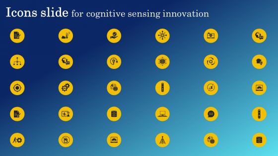 Icons Slide For Cognitive Sensing Innovation Microsoft PDF