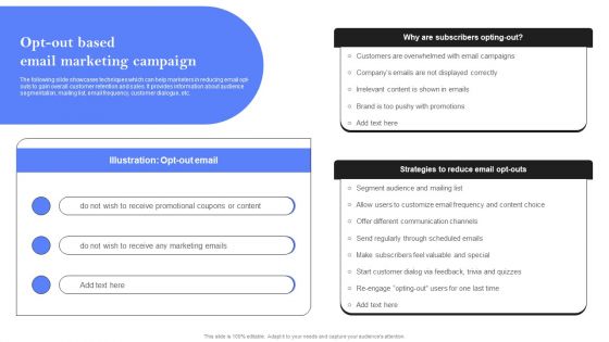 OPT Out Based Email Marketing Campaign Ppt PowerPoint Presentation Diagram PDF