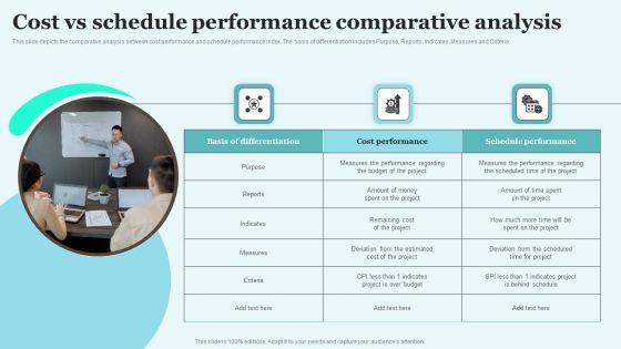 Cost Vs Schedule Performance Comparative Analysis Elements PDF