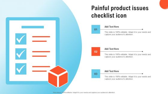 Painful Product Issues Checklist Icon Clipart PDF