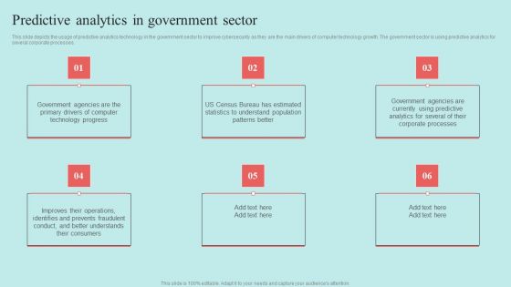 Predictive Data Model Predictive Analytics In Government Sector Graphics PDF