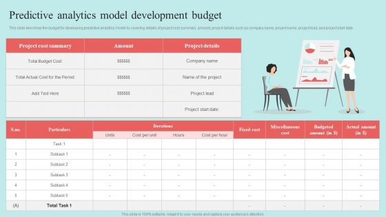 Predictive Data Model Predictive Analytics Model Development Budget Download PDF