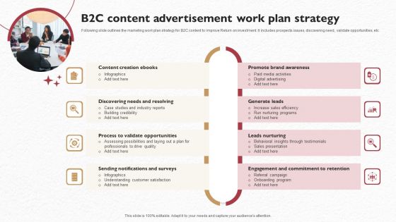 B2c Content Advertisement Work Plan Strategy Microsoft PDF