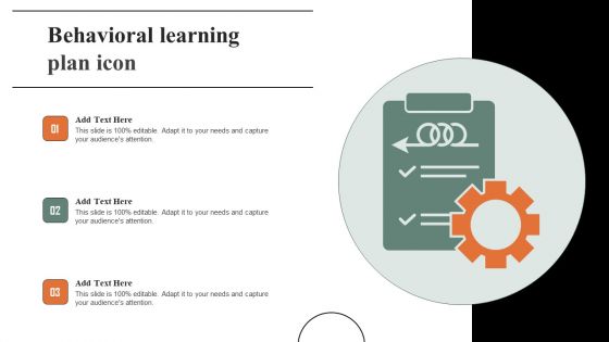 Behavioral Learning Plan Icon Sample PDF