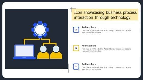 Icon Showcasing Business Process Interaction Through Technology Diagrams PDF