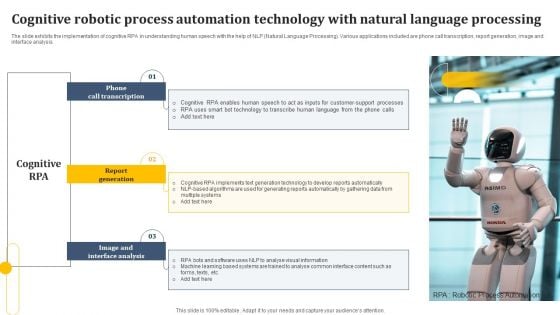 Cognitive Robotic Process Automation Technology With Natural Language Processing Pictures PDF