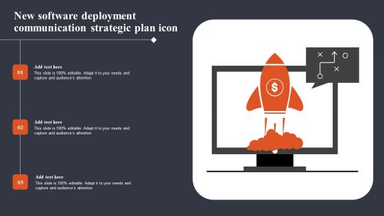 New Software Deployment Communication Strategic Plan Icon Summary PDF