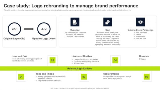 Key Elements Of Strategic Brand Administration Case Study Logo Rebranding To Manage Brand Performance Elements PDF