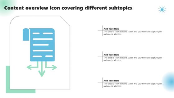 Content Overview Icon Covering Different Subtopics Download PDF