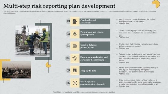 Multi Step Risk Reporting Plan Development Topics PDF