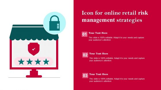 Icon For Online Retail Risk Management Strategies Topics PDF