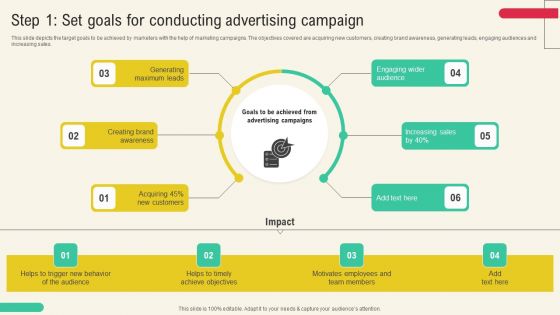 Client Acquisition Through Marketing Campaign Step 1 Set Goals For Conducting Advertising Campaign Topics PDF