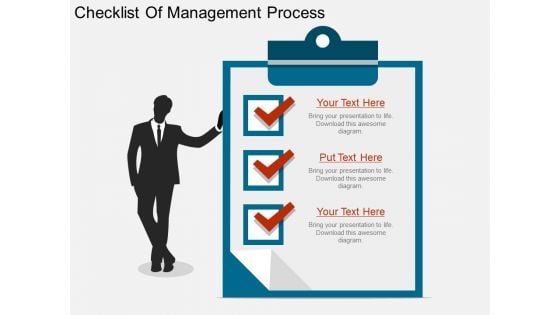 Checklist Of Management Process Powerpoint Template