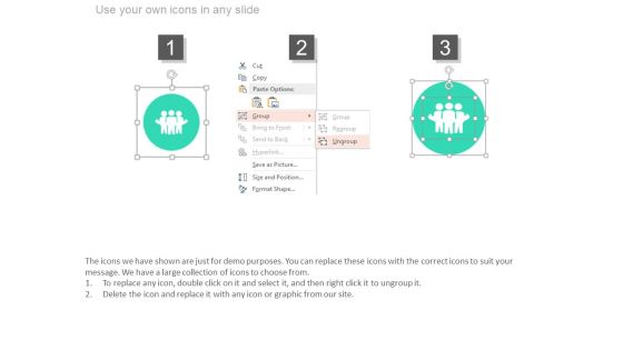 Process Flow Diagram With Business Icons Powerpoint Slides