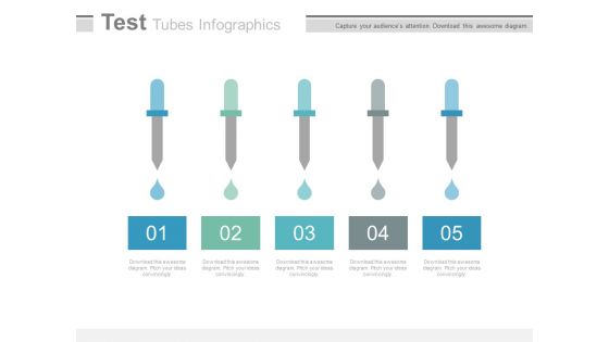 Five Droppers For Market Entry Strategy Powerpoint Template